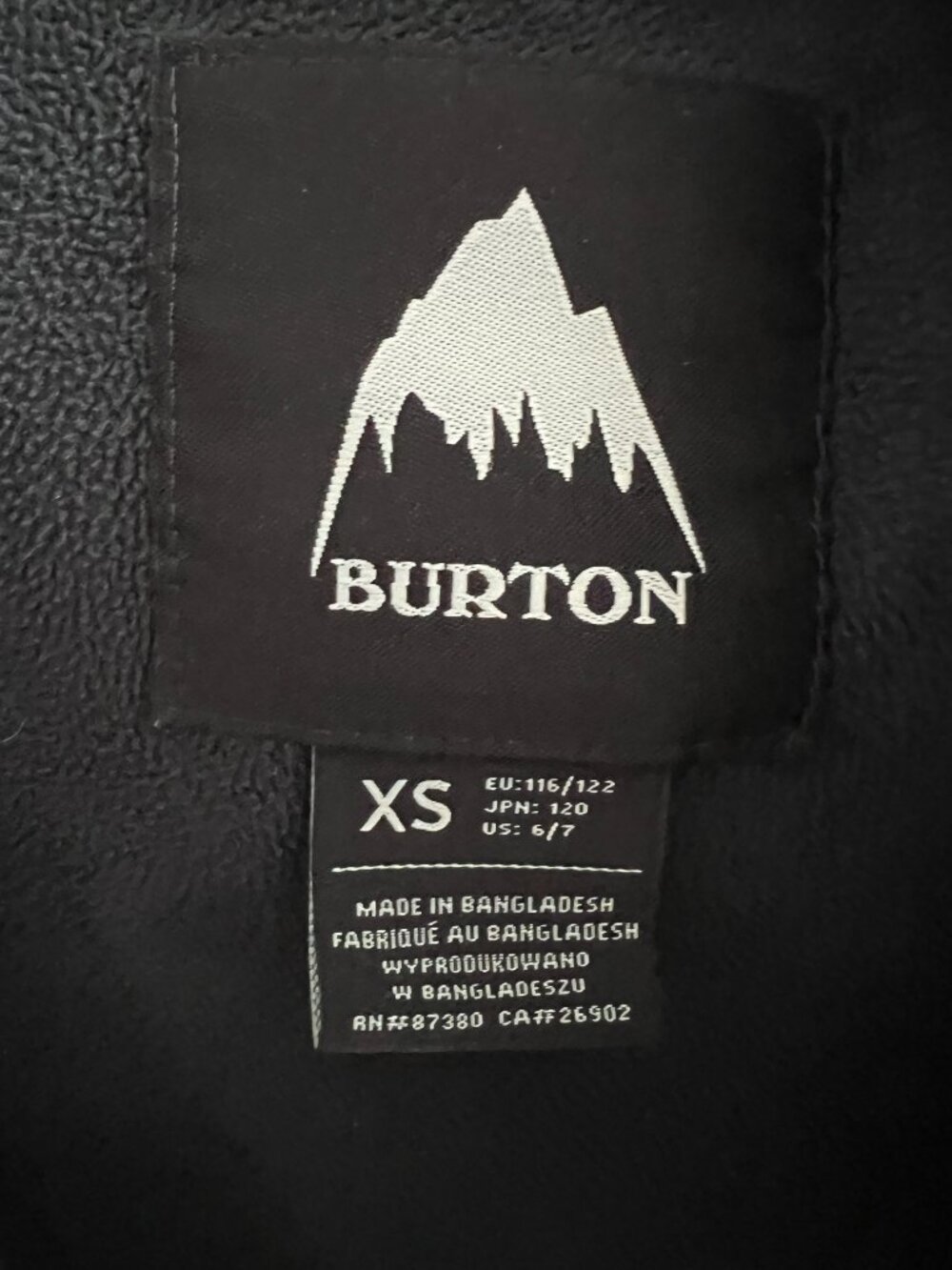 Burton Youth XS Ski Snowboard Jacket Red Gray Insulated Winter Coat - Picture 6 of 6